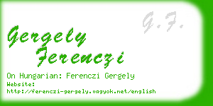 gergely ferenczi business card